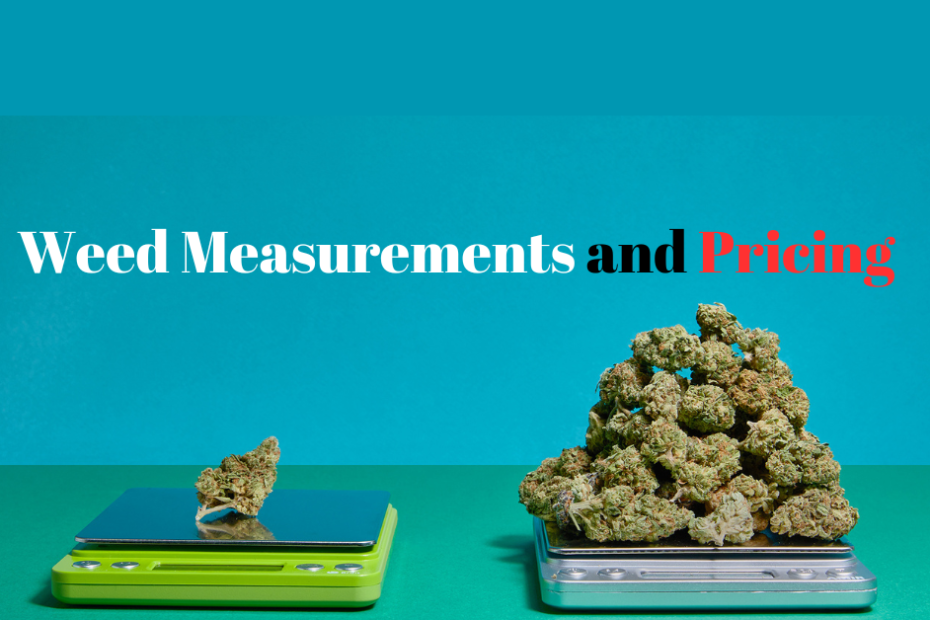 A digital scale showing Weed Measurements and Pricing